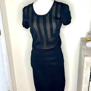 French Connection Black Bandage Dress Sz10